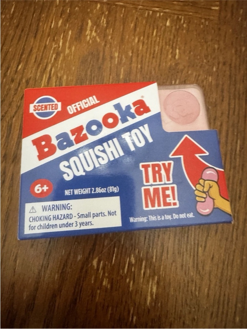 New Squishy Sensory Toy Bazooka Scented Squisy Squeeze Toy Bubble Gum Pink 6+